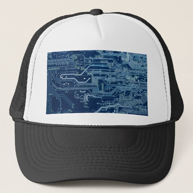 Casquette motif d'ordinateur de carte de circuits électroniq (Devant)