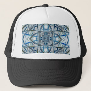 Casquette Motif en cristal bleu hiver
