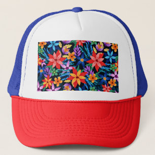 Casquette Motif floral exotique coloré-68578