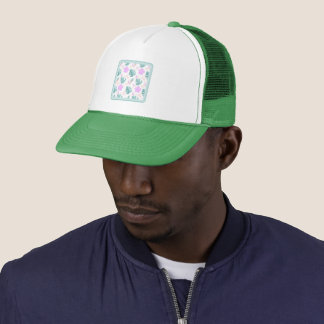 Casquette Motif floral tropical pastel