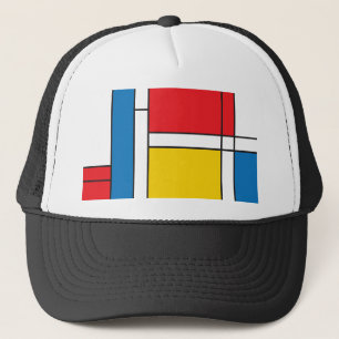 Casquette Motif graphique inspiré par Mondrian moderne