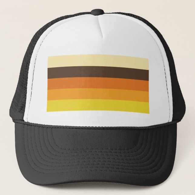 Casquette motif rayé les années 70 rétro de couleur (Devant)