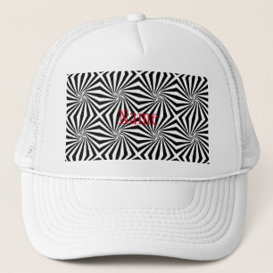 Casquette Motif rayonnant noir blanc Thunder_Cove