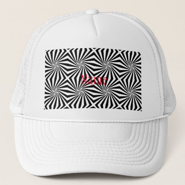 Casquette Motif rayonnant noir blanc Thunder_Cove (Devant)