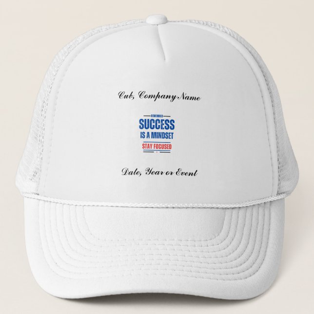 Casquette "Motivation personnalisée Casquette-Réussite de l' (Devant)