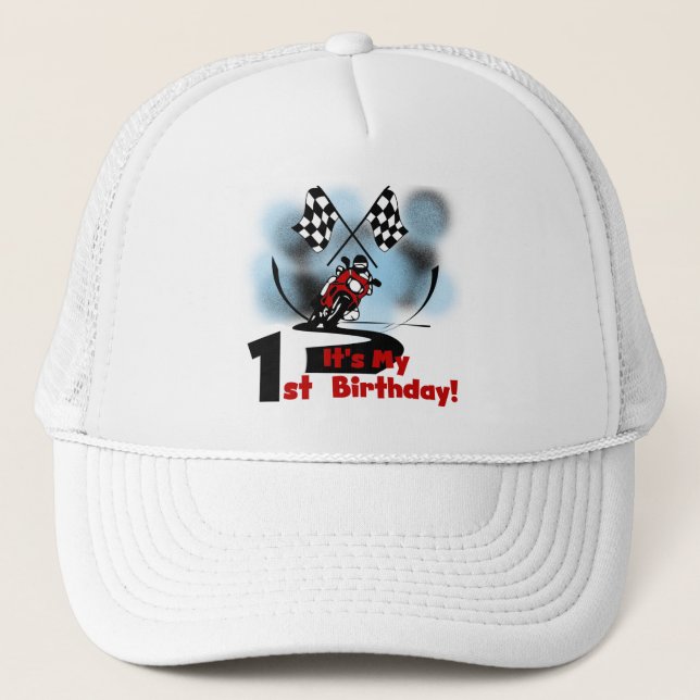Casquette Moto Racing 1er Anniversaire Tshirts et cadeaux (Devant)