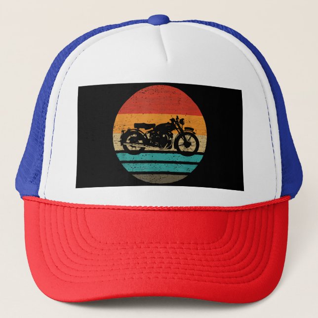 Casquette Moto style rétro Vintage (Devant)