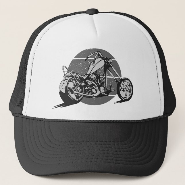 Casquette Motocyclette vintage à hélicopper (Devant)