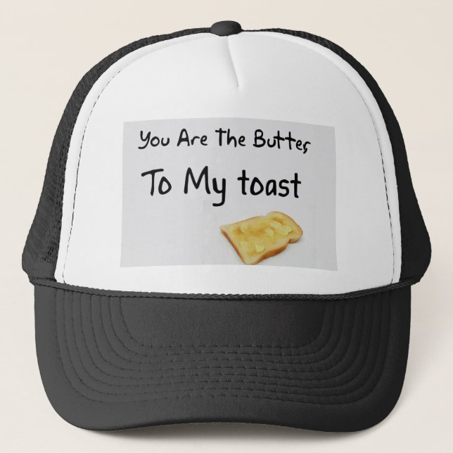 Casquette Mots d'amour de pain de pain grillé (Devant)
