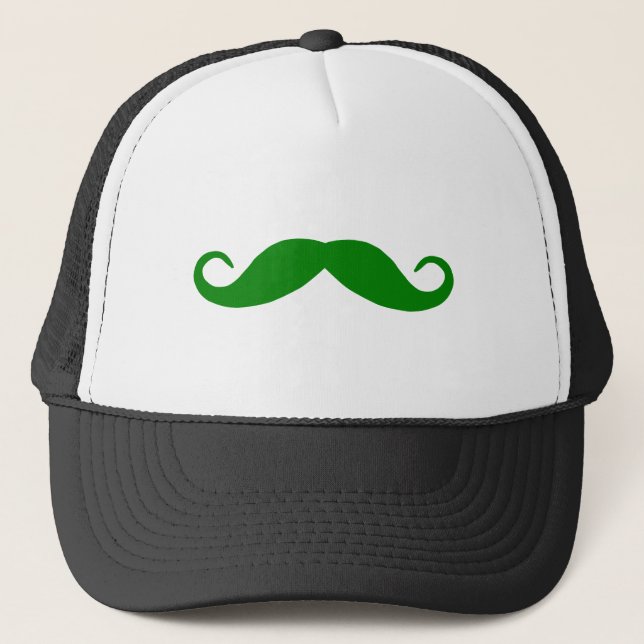 Casquette Moustache verte (Devant)