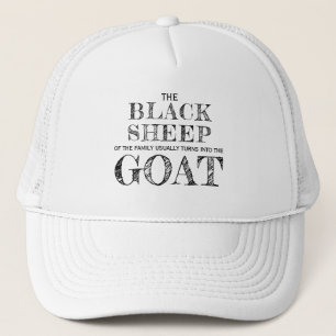 Casquette Mouton Noir De La Famille Chèvre Drôle Dit