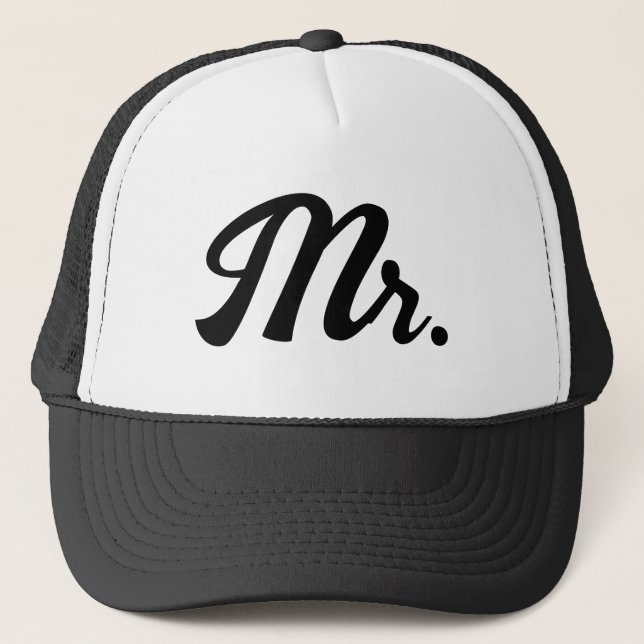 Casquette Mr & Mrs correspondant Chapeaux Trucker pour coupl (Devant)