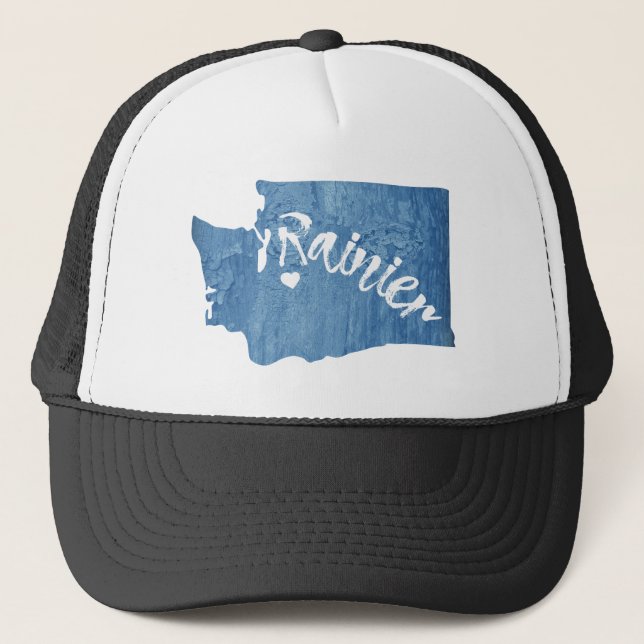 Casquette Mt Rainier Washington Wood Grain (Devant)
