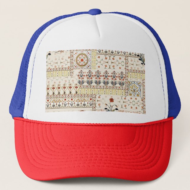Casquette Mughal Floral Paisley : Ethnic Digital Elegance. (Devant)