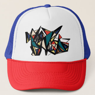 casquette multicouleur géométrique "rétro"