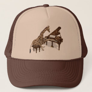 Casquette Musical Giraffe Playing Grand Piano