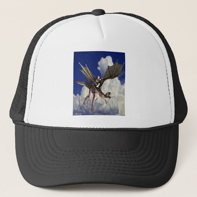 Casquette Musique dragon dans les nuages (Devant)