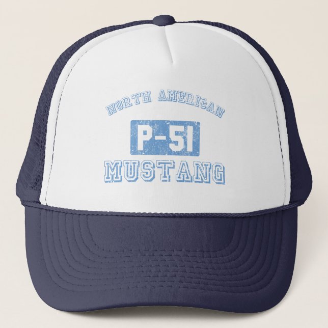 Casquette Mustang de Na p-51 - BLEU (Devant)