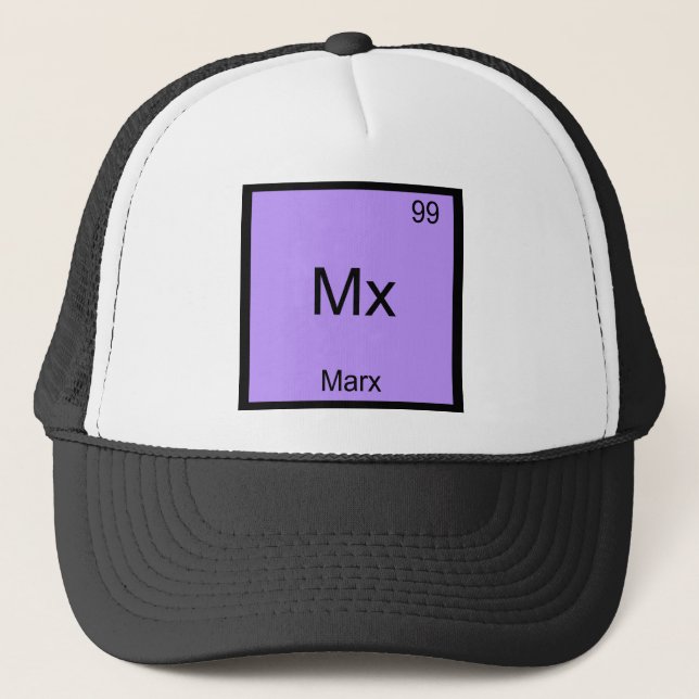 Casquette Mx - Marx Funny Élément Symbole de chimie T-shirt (Devant)