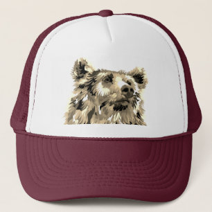 Casquette Nature animale brune du grizzli