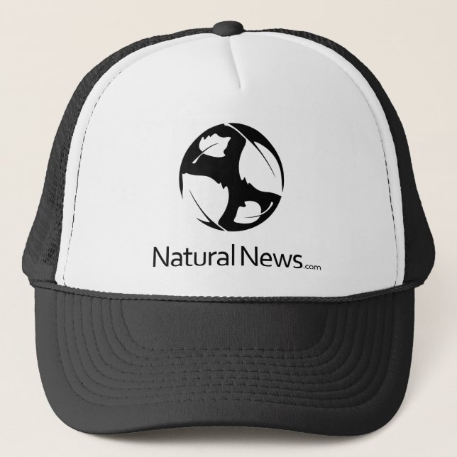 Casquette naturel noir de camionneur de nouvelles (Devant)