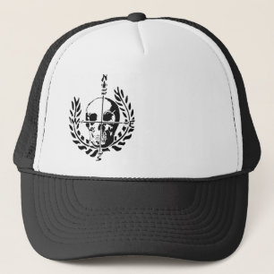 Casquette nautique de camionneur de logo de crâne