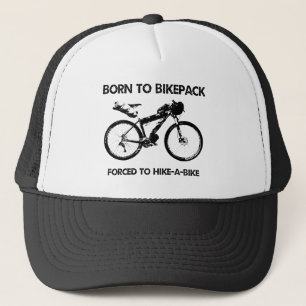 Casquette Né À Bikepack Forcé À La Randonnée À Vélo
