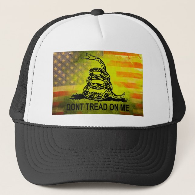 Casquette Ne marchez pas sur moi le drapeau américain de (Devant)
