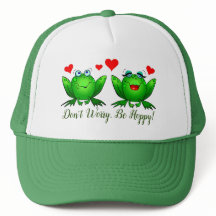 Ne vous inquiétez pas Be Hoppy Cute Cartoon Frogs