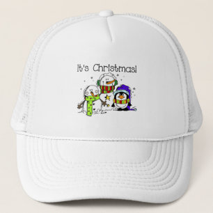 Casquette Neiges et pingouins C'est Noël
