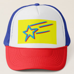 Casquette néon jaune - bleu et rouge SHOOOOING STAR  