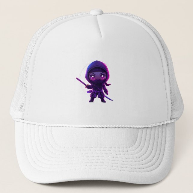 Casquette Neon Ninja - Caractère de style Cyberpunk mignon (Devant)