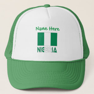 Casquette Nigeria Personnalisation verte du drapeau nigérian