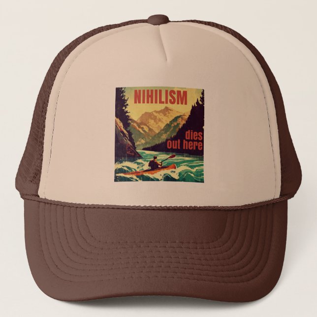 Casquette Nihilisme Décède Ici Kayak (Devant)