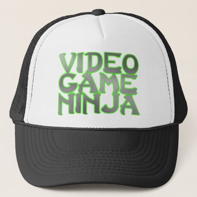 Casquette NINJA de JEU VIDÉO (vert) (Devant)