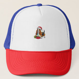 Casquette Noël Éclairage Santa Hat Basset Hound Chien Noël