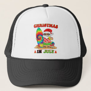 Casquette Noël En Juillet Père Noël Tie Dye Surf D'Été Surfi