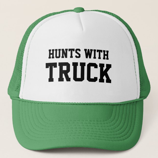 Casquette NOËL Idée cadeau de baseball CHASSE AVEC CAMION (Devant)
