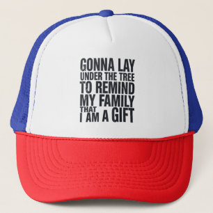 Casquette Noël va être sous l'arbre Famille de Noël
