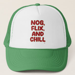 Casquette Nog Flix et Détente Citation de Joie de Noël Drôle