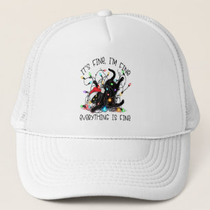 Casquette Noir Chat Noël C'est bon Je suis parfait Tout