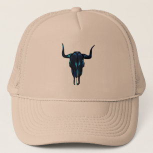 Casquette noir de crâne de boeuf