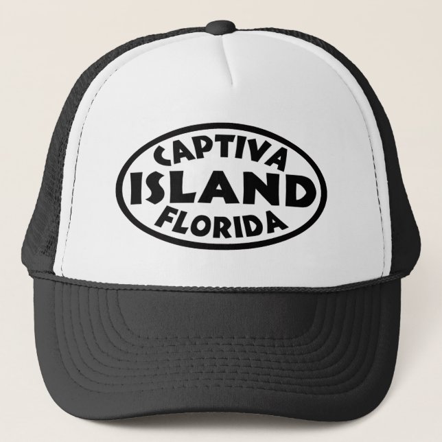 Casquette Noir de la Floride d'île de Captiva (Devant)
