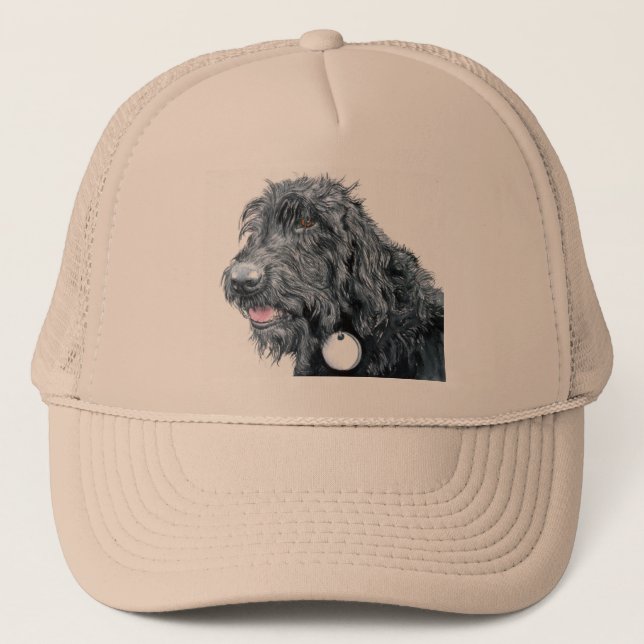 Casquette noir de Labradoodle (Devant)