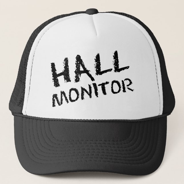 Casquette Noir de moniteur de Hall (Devant)