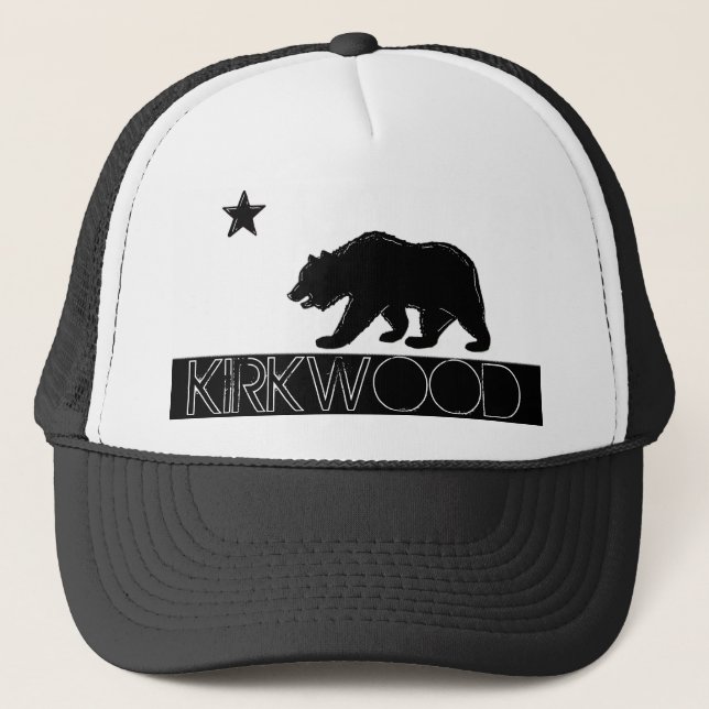 Casquette noir d'ours de drapeau blanc de Kirkwood (Devant)