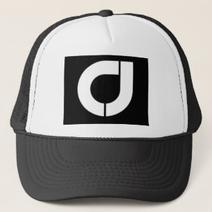 Casquette noir et blanc du camionneur des hommes