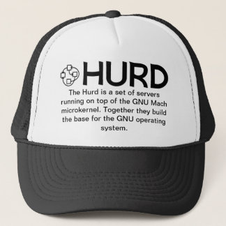 Casquette noir GNU/HURD