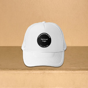 Casquette Noir marque ronde d'affaires sur chapeau de camion