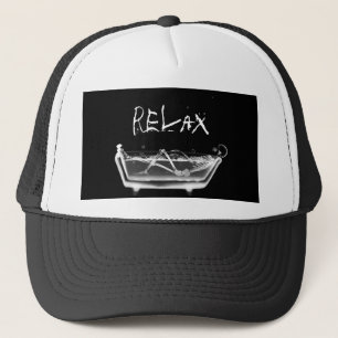 Casquette Noir squelettique et blanc de rayon X de baignoire